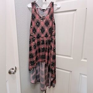 Torrid hi lo stars plaid blouse